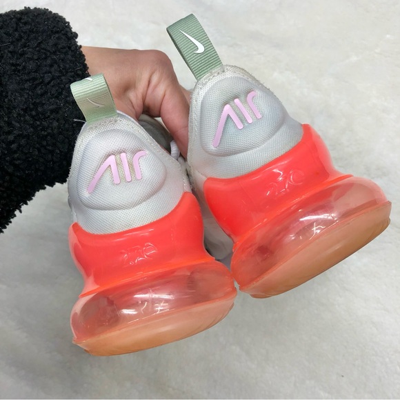 Nike air max 270 sneaker athletic running shoe white pink foam honeydew fashion - Picture 7 of 11